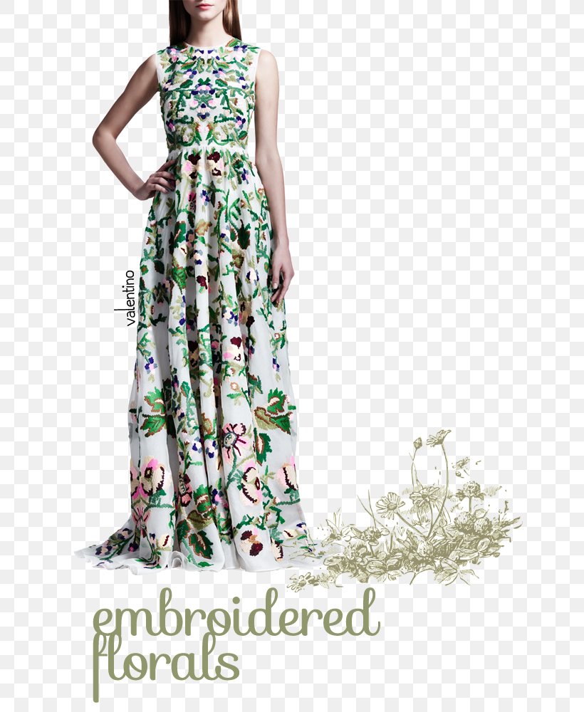 Organza Gown Cocktail Dress Valentino SpA, PNG, 650x1000px, Watercolor, Cartoon, Flower, Frame, Heart Download Free