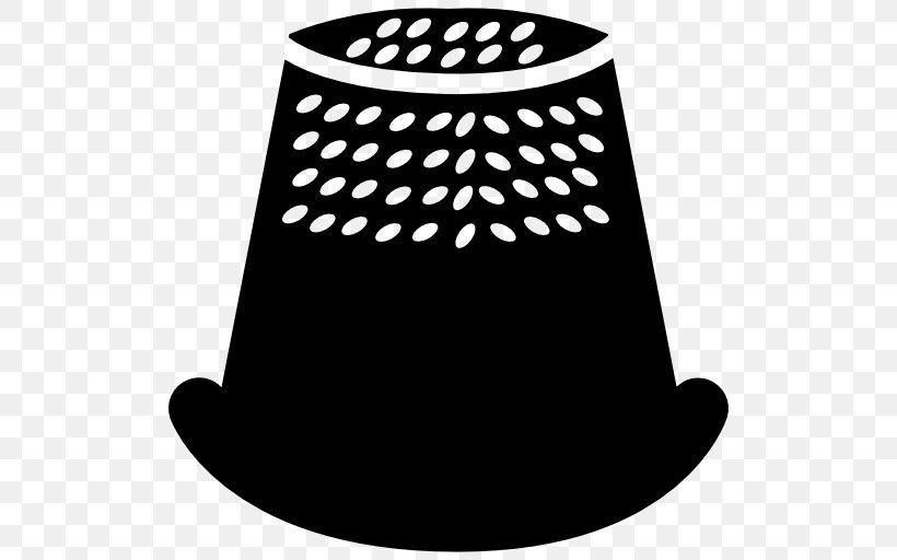 Black And White Hat Black, PNG, 512x512px, Thimble, Black, Black And White, Handsewing Needles, Hat Download Free