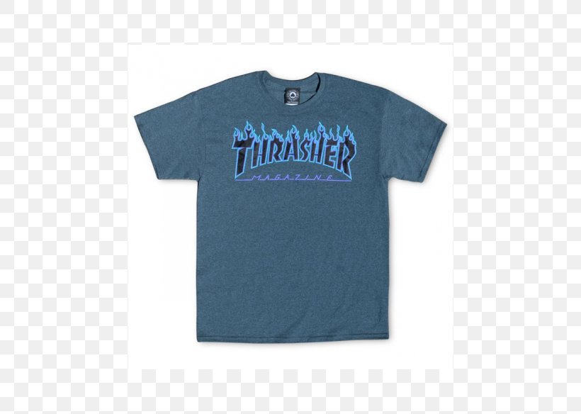T-shirt Thrasher Hoodie Clothing, PNG, 458x584px, Tshirt, Active Shirt, Blue, Brand, Clothing Download Free