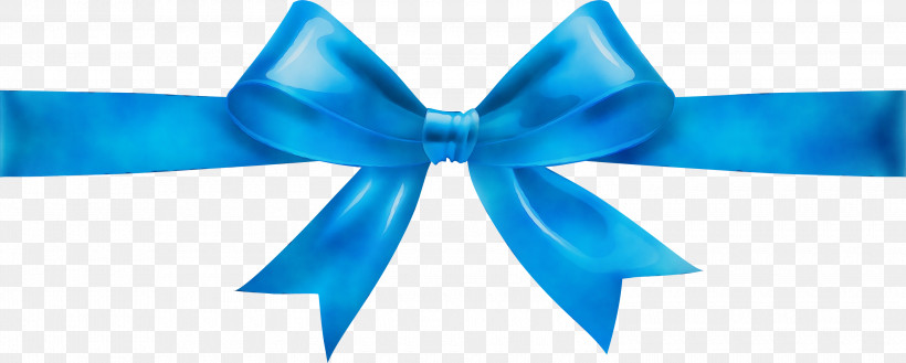 Blue Aqua Ribbon Cobalt Blue Turquoise, PNG, 3000x1206px, Watercolor, Aqua, Azure, Blue, Cobalt Blue Download Free