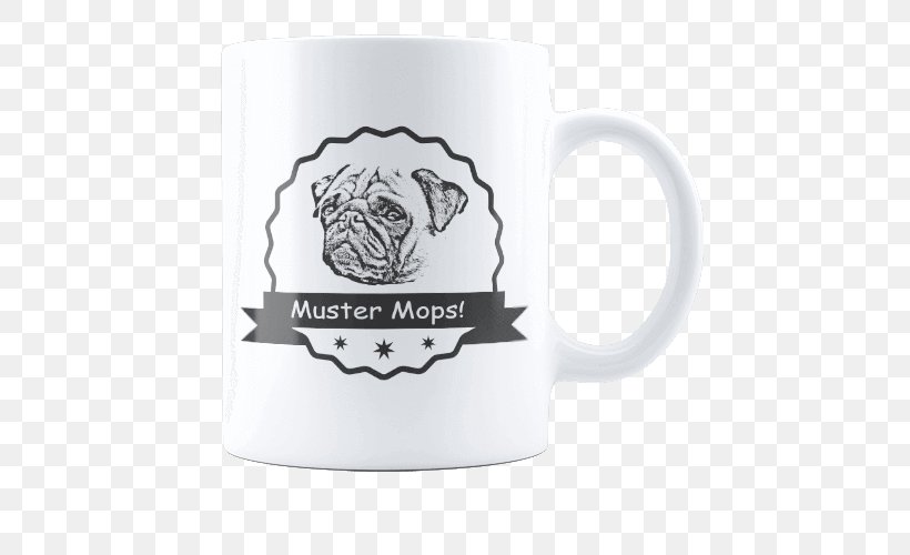 Coffee Cup Kop Mug Pug, PNG, 500x500px, Coffee Cup, Brand, Carnivoran, Cup, Dog Download Free