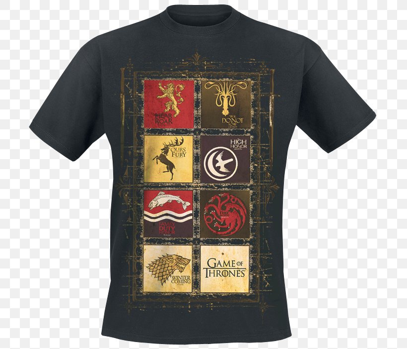 T-shirt Cersei Lannister Daenerys Targaryen House Stark Winter Is Coming, PNG, 709x702px, Tshirt, Bluza, Brand, Cersei Lannister, Clothing Download Free