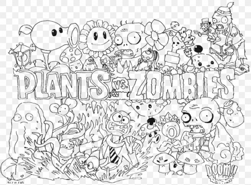 Plants Vs. Zombies: Garden Warfare 2 Coloring Book Minecraft Peashooter, PNG, 1024x754px, Watercolor, Cartoon, Flower, Frame, Heart Download Free
