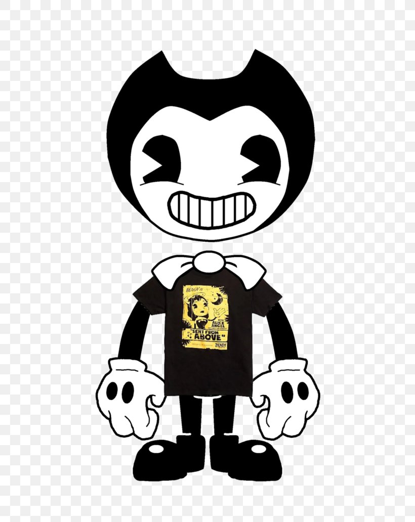 Bendy And The Ink Machine TheMeatly Video Games Cuphead, PNG, 774x1032px, Bendy And The Ink Machine, Black And White, Cartoon, Cuphead, Die Cutting Download Free