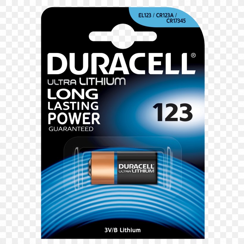 Duracell Lithium Battery Button Cell Bateria CR123, PNG, 1000x1000px, Duracell, Aaa Battery, Alkaline Battery, Bateria Cr123, Battery Download Free