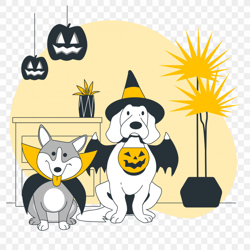 Halloween, PNG, 2000x2000px, Halloween, Cartoon, Cat, Character, Dog Download Free