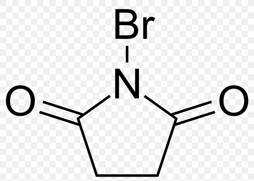 N-Bromosuccinimide N-Chlorosuccinimide Chemistry Substitution Reaction, PNG, 1600x1141px, Nbromosuccinimide, Area, Black, Black And White, Brand Download Free
