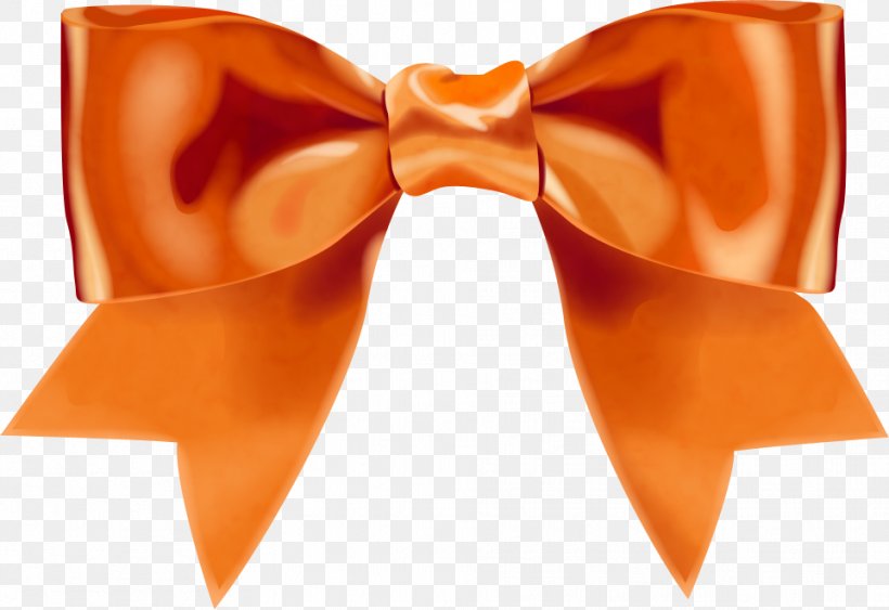 Ribbon Clip Art, PNG, 962x661px, Ribbon, Bow Tie, Layers, Orange, Peach Download Free