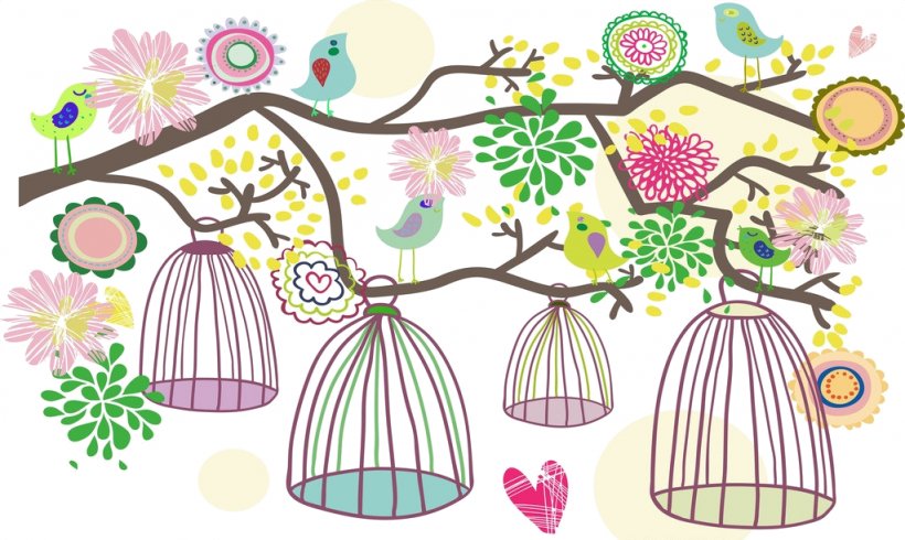 Drawing Desktop Wallpaper Microsoft PowerPoint Clip Art, PNG, 1024x613px, Drawing, Animal, Branch, Cuteness, Floral Design Download Free