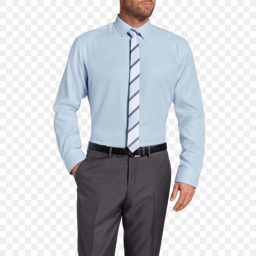Dress Shirt Collar Suit Necktie Button, PNG, 3000x3000px, Dress Shirt, Blue, Button, Clothing, Collar Download Free