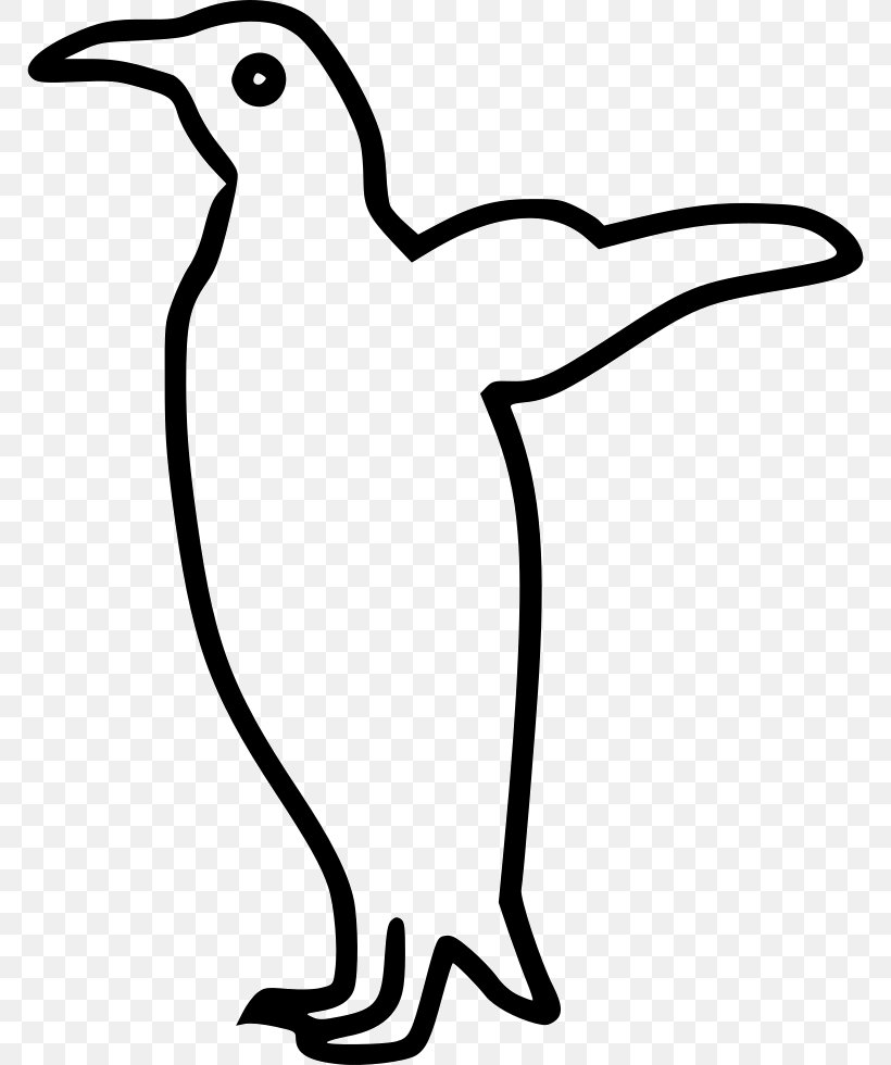 Penguin Clip Art Line Art Silhouette Cartoon, PNG, 770x980px, Penguin, Artwork, Beak, Bird, Black Download Free