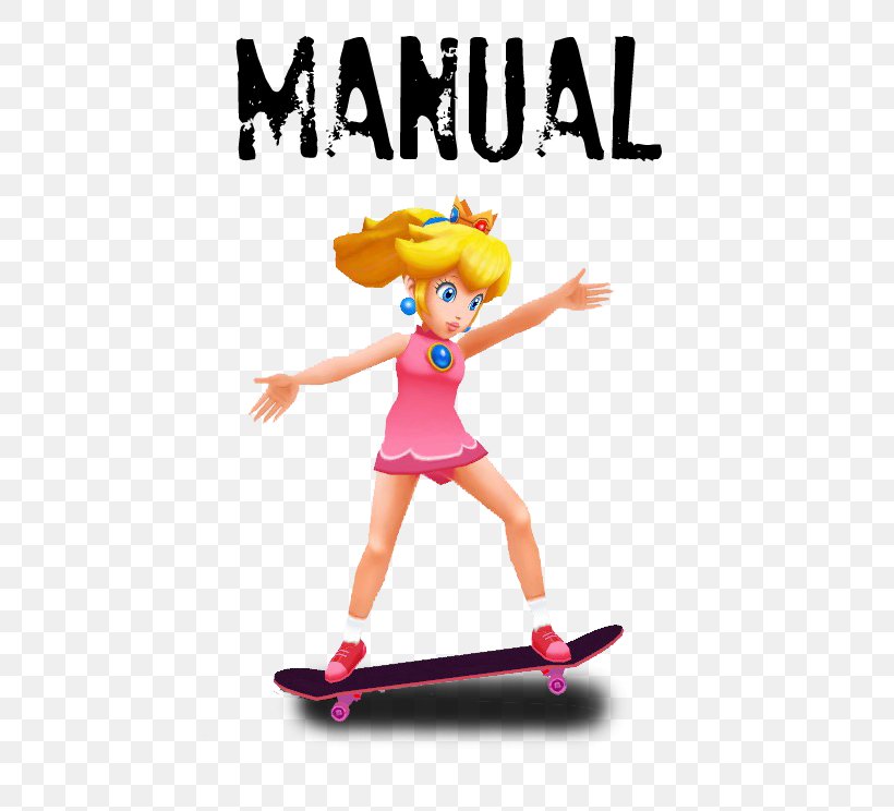 Princess Peach Princess Daisy Skateboarding Roller Skating, PNG, 462x744px, Princess Peach, Arm, Cartoon, Figurine, Ice Skating Download Free