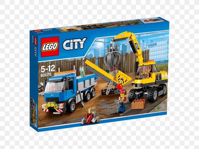 LEGO 60075 City Excavator And Truck Lego City Toy The Lego Group, PNG, 2400x1800px, Watercolor, Cartoon, Flower, Frame, Heart Download Free