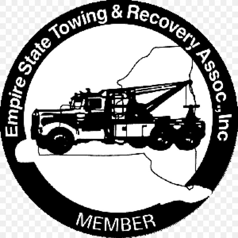 Car Motor Vehicle Tow Truck Insurance Empire State Towing & Recovery Association, PNG, 1024x1024px, Car, Automobile Repair Shop, Automotive Design, Automotive Tire, Black And White Download Free