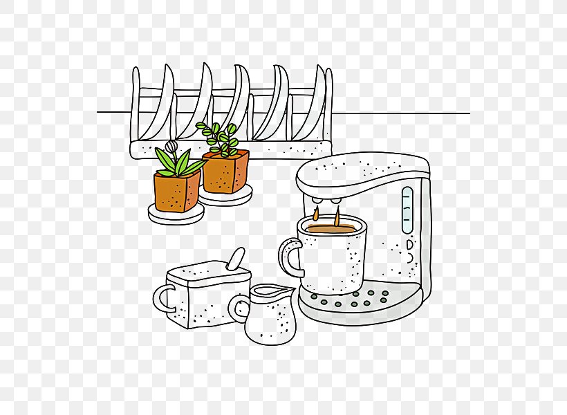 Coffee Designer Illustration, PNG, 600x600px, Coffee, Area, Cartoon, Cup, Designer Download Free