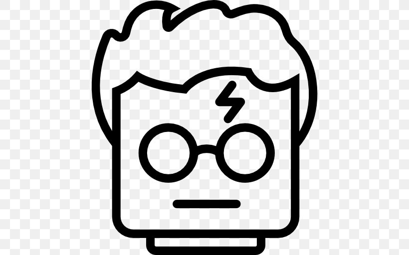 Lego Harry Potter: Years 1–4 Harry Potter And The Philosopher's Stone Harry Potter And The Deathly Hallows Emoticon, PNG, 512x512px, Harry Potter, Area, Black, Black And White, Emoji Download Free