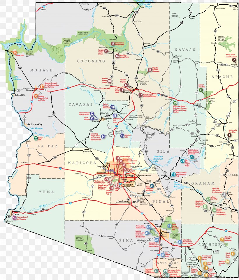 U.S. Route 80 Cottonwood Wickenburg Interstate 80 Road Map, PNG, 6186x7253px, Us Route 80, Area, Arizona, Atlas, City Map Download Free