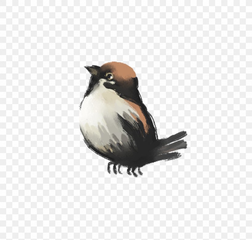 Bird Ink Painting Drawing, PNG, 1336x1278px, Bird, Beak, Chickadee, Chinese Painting, Drawing Download Free
