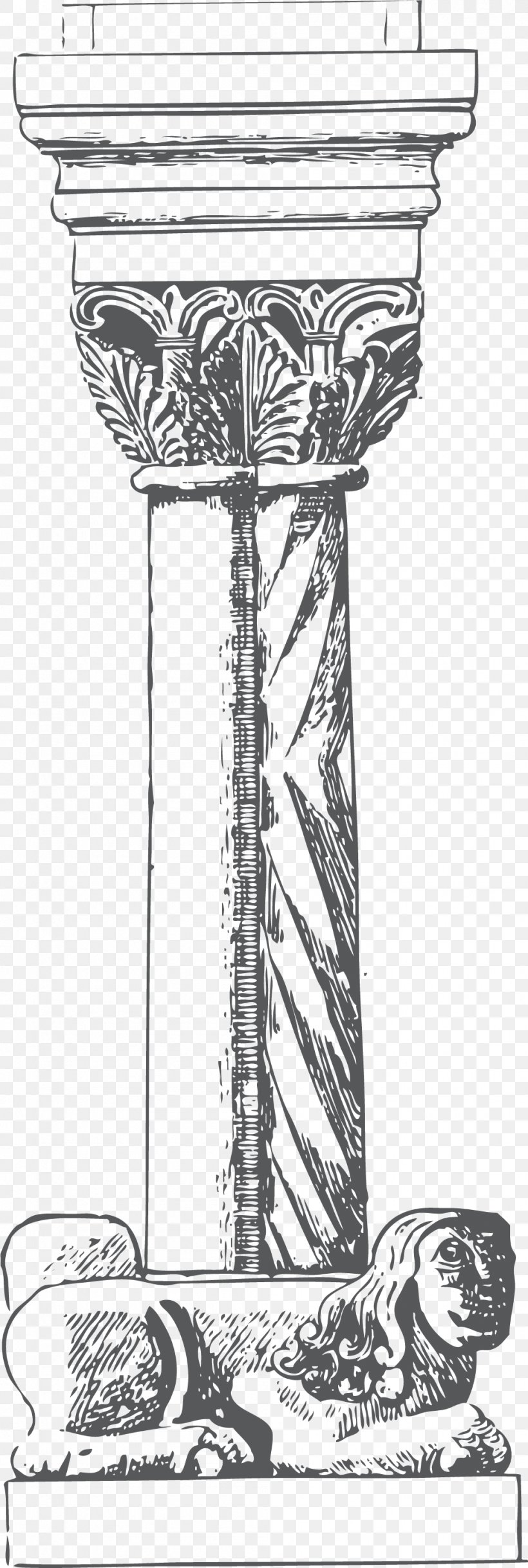 Column Wall Feather, PNG, 1001x2973px, Column, Area, Artwork, Black And White, Building Download Free