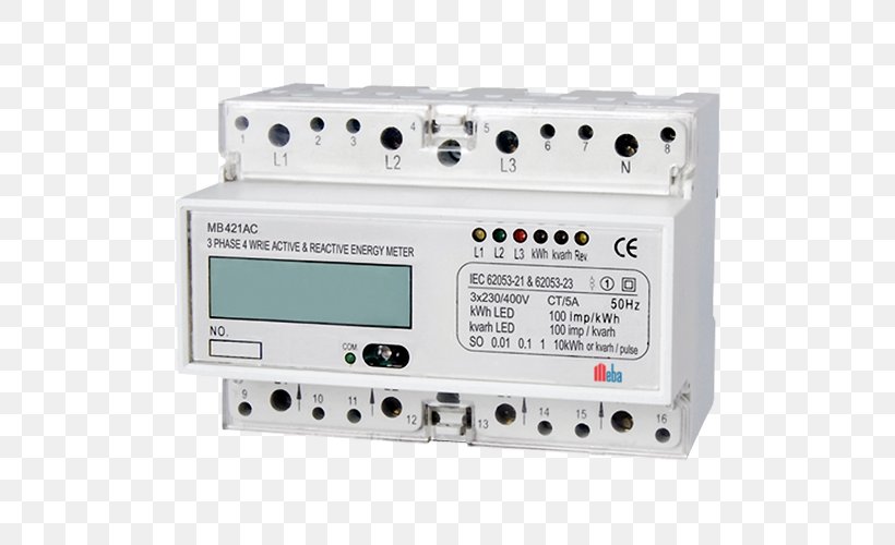 Electricity Meter DIN Rail Deutsches Institut Für Normung Energy, PNG, 500x500px, Electricity Meter, Circuit Component, Din Rail, Electric Energy Consumption, Electric Power Download Free