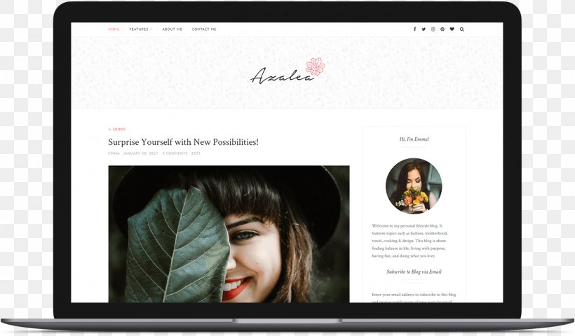 Fashion Blog WordPress Theme Template, PNG, 1375x806px, Blog, Blogger, Brand, Computer, Creative Market Download Free