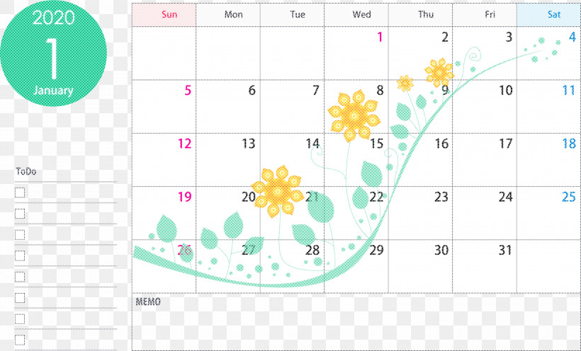 January 2020 Calendar January Calendar 2020 Calendar, PNG, 3000x1818px, 2020 Calendar, January 2020 Calendar, Circle, Colorfulness, Diagram Download Free
