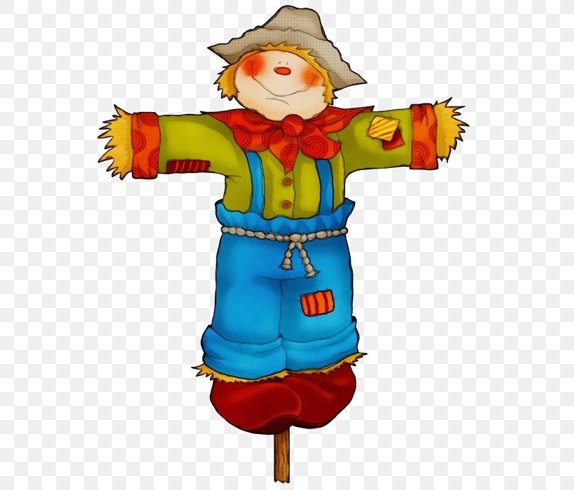 Cartoon Scarecrow Clown Clip Art Costume, PNG, 568x700px, Watercolor, Agriculture, Cartoon, Clown, Costume Download Free