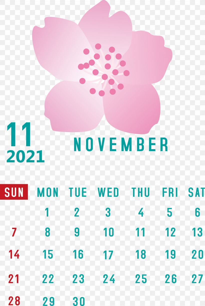 November 2021 Calendar November 2021 Printable Calendar, PNG, 2013x2999px, November 2021 Calendar, Floral Design, Geometry, Line, Mathematics Download Free