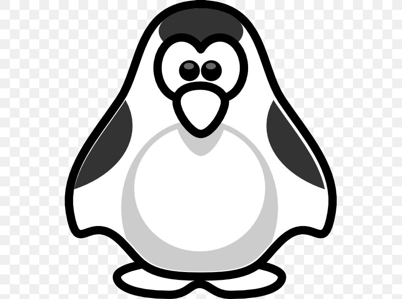 Penguin Black And White Clip Art, PNG, 555x610px, Penguin, Artwork, Beak, Bird, Black And White Download Free