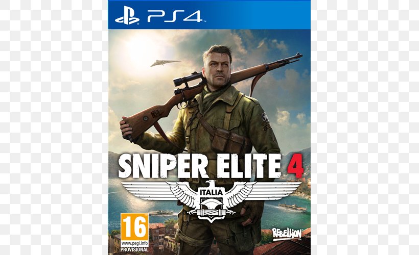 Sniper Elite 4 Sniper Elite III PlayStation 4 Video Game, PNG, 500x500px, Sniper Elite 4, Action Film, Army, Computer Software, Film Download Free