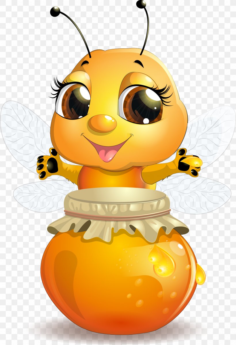 Western Honey Bee Honeycomb, PNG, 1708x2496px, Bee, Bumblebee, Cartoon, Food, Fruit Download Free