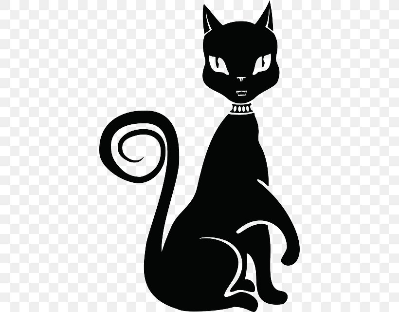 Cat Clip Art, PNG, 412x640px, Cat, Art, Black, Black And White, Black Cat Download Free