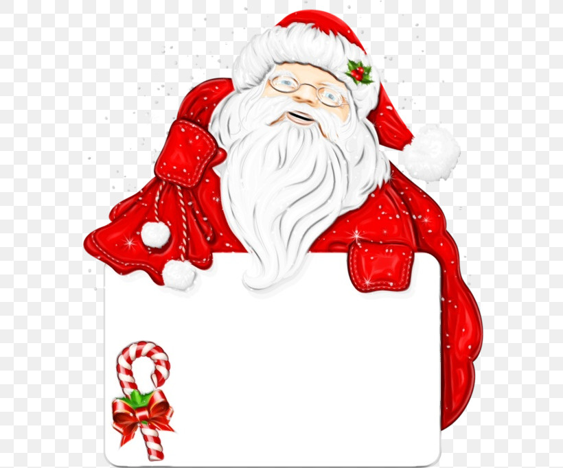 Christmas Santa Claus, PNG, 600x682px, Watercolor, Beard, Christmas Day, Christmas Decoration, Christmas Ornament Download Free