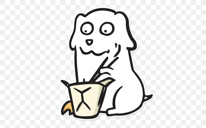 Sticker Dog Animal Telegram Clip Art, PNG, 512x512px, Sticker, Animal, Art, Black And White, Character Download Free