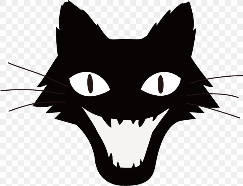 Black Cat Halloween Cat, PNG, 1026x784px, Black Cat, Cartoon, Cat, Face, Facial Expression Download Free