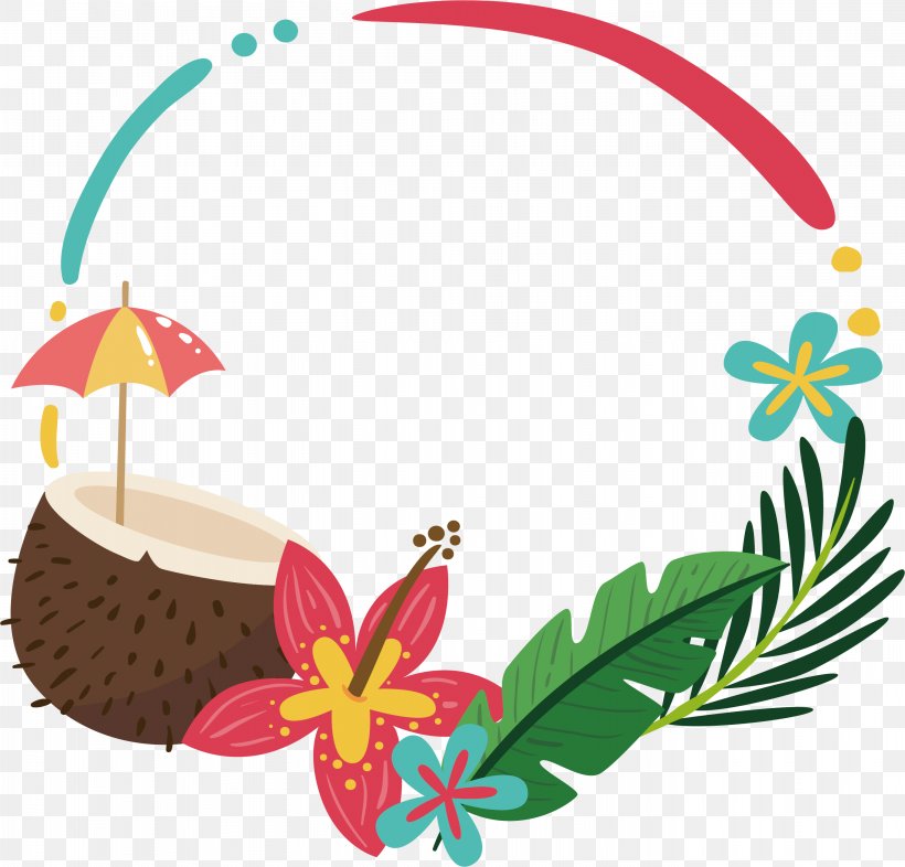 Clip Art, PNG, 2732x2620px, Coconut, Flora, Floral Design, Flower, Leaf Download Free