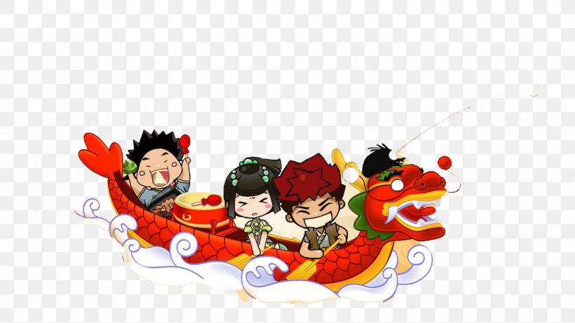 Dragon Boat Festival Zongzi, PNG, 1600x900px, Dragon Boat, Art, Boat, Cartoon, Chinese Dragon Download Free