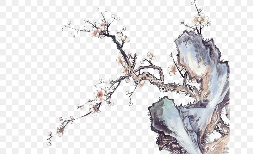 Ink Wash Painting Chinese Painting Bird-and-flower Painting Art, PNG, 668x500px, Ink Wash Painting, Art, Birdandflower Painting, Branch, Calligraphy Download Free