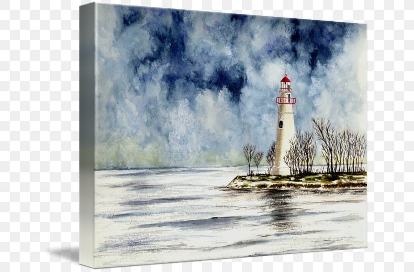 Marblehead Light Painting Lighthouse Lake Erie Canvas Print, PNG, 650x539px, Painting, Art, Artist, Canvas, Canvas Print Download Free