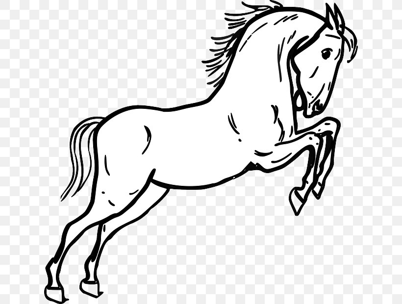 Horse Stallion Jumping Equestrian Clip Art, PNG, 640x620px, Horse, Animal Figure, Art, Artwork, Black And White Download Free