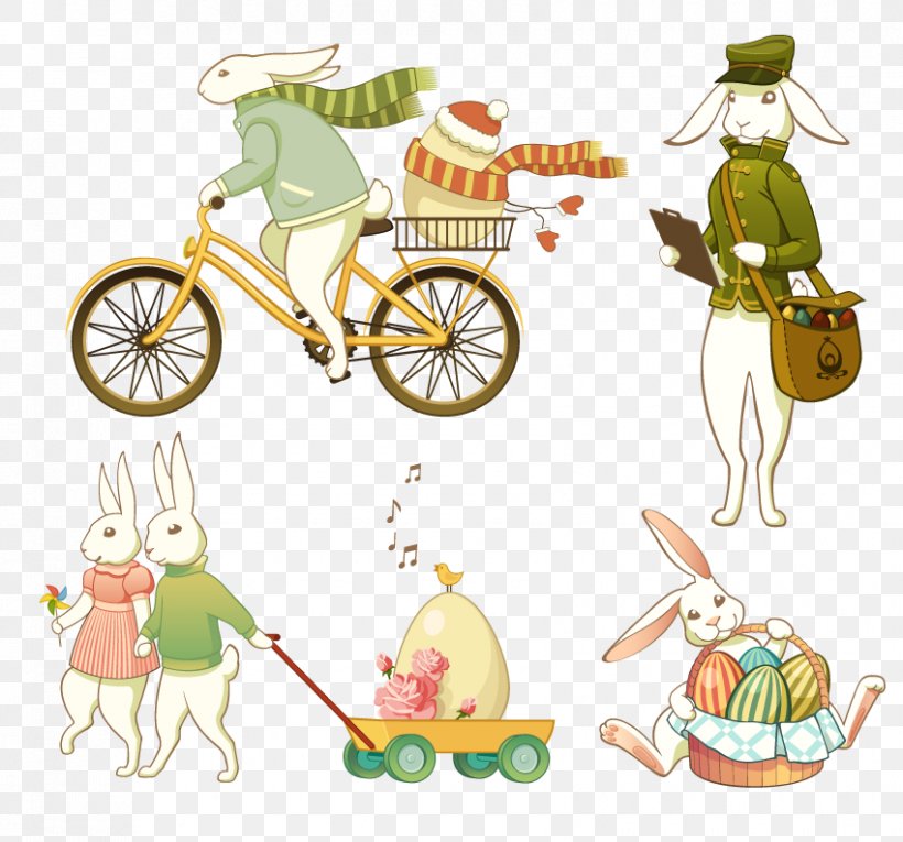 Easter Bunny T-shirt Easter Egg, PNG, 850x794px, Easter Bunny, Area, Art, Artwork, Bicycle Download Free