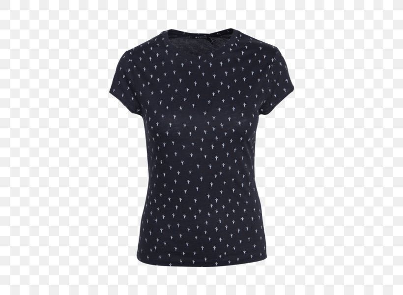 T-shirt Polka Dot Shoulder Sleeve Dress, PNG, 600x600px, Tshirt, Black, Black M, Blouse, Clothing Download Free