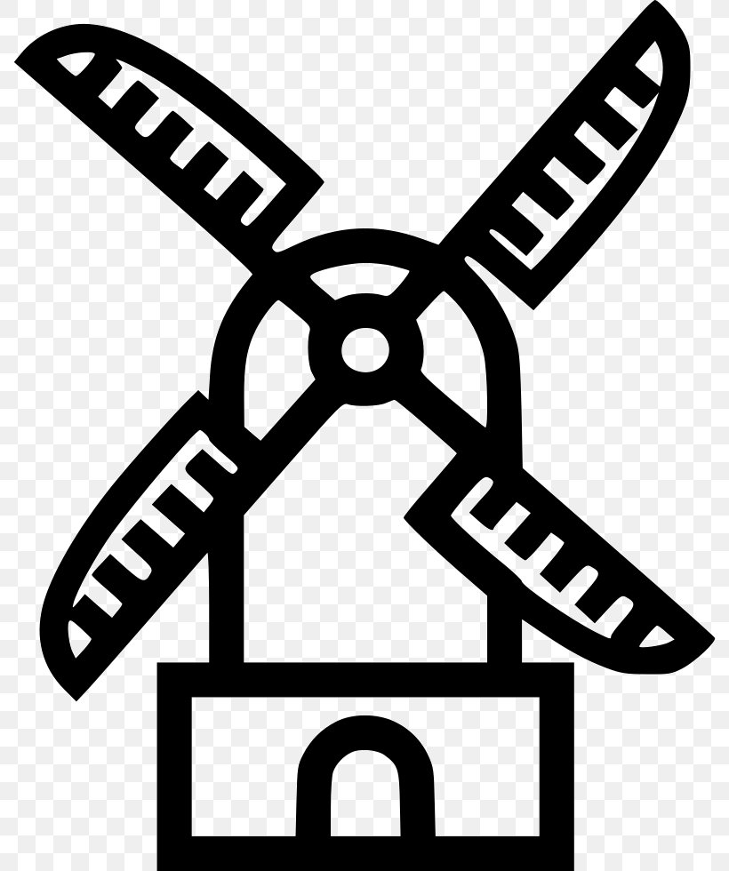 Windmill Clip Art, PNG, 790x980px, Windmill, Artwork, Black, Black And White, Electric Generator Download Free