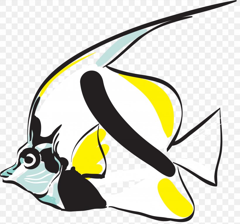 Clip Art Fish Insect Cartoon, PNG, 4863x4542px, Fish, Artwork, Beak, Black And White, Cartoon Download Free
