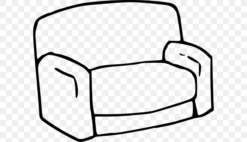 Couch Living Room Chair Furniture Clip Art, PNG, 600x473px, Couch, Area, Bedroom, Black, Black And White Download Free