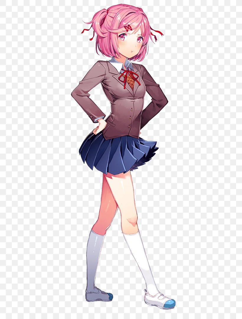 Doki Doki Literature Club! Team Salvato Protagonist Visual Novel, PNG, 400x1080px, Watercolor, Cartoon, Flower, Frame, Heart Download Free