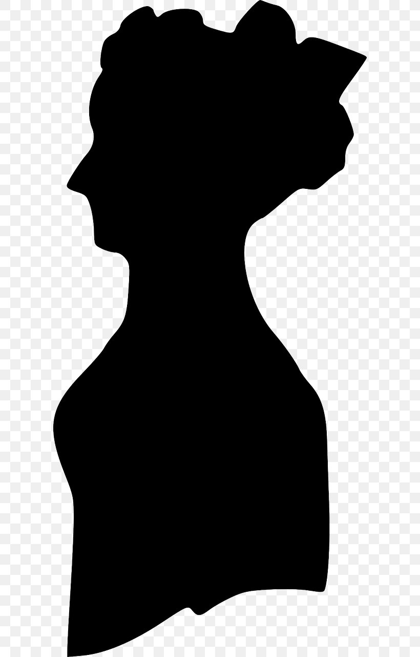 Silhouette Drawing Clip Art, PNG, 640x1280px, Silhouette, Black, Black And White, Drawing, Female Download Free