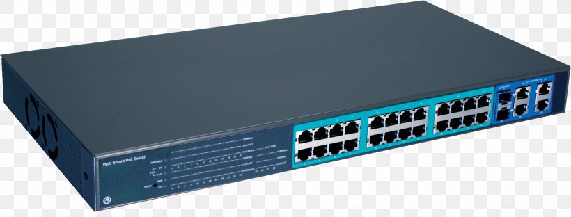Computer Network Network Switch 10 Gigabit Ethernet Power Over Ethernet, PNG, 2000x761px, 10 Gigabit Ethernet, Computer Network, Electronic Device, Electronics Accessory, Ethernet Download Free