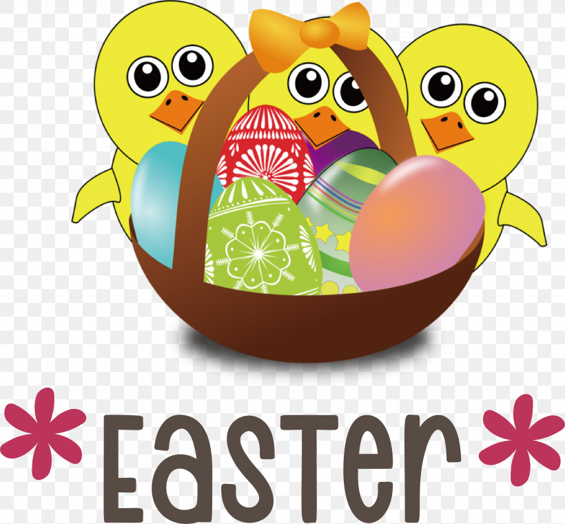 Happy Easter Easter Day, PNG, 3068x2849px, Happy Easter, Cartoon, Chicken, Easter Basket, Easter Bunny Download Free