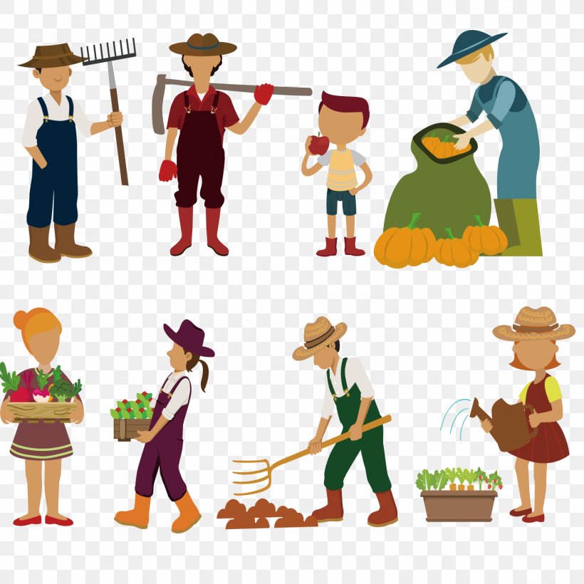 Farmer Agriculture, PNG, 1500x1500px, Farmer, Agricultural Machinery, Agriculture, Cartoon, Clothing Download Free